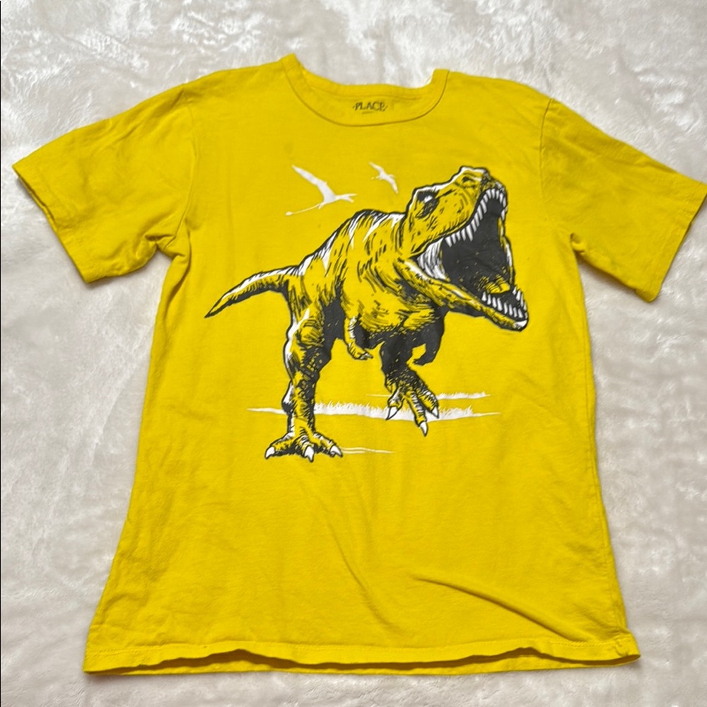 The Children's Place Yellow T-Rex Short Sleeve Tee